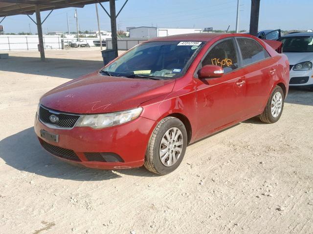 KNAFU4A2XA5862634 - 2010 KIA FORTE EX RED photo 2