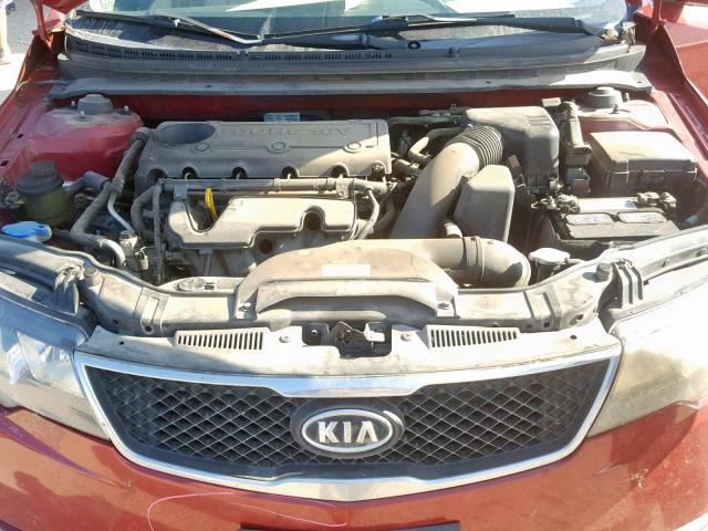 KNAFU4A2XA5862634 - 2010 KIA FORTE EX RED photo 7