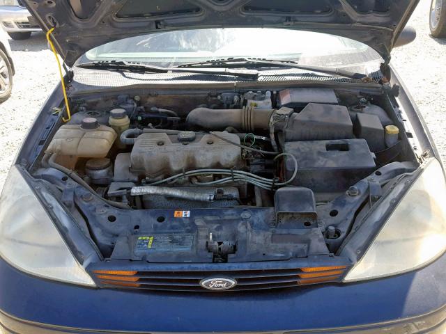 1FAFP33P42W358773 - 2002 FORD FOCUS LX BLUE photo 7