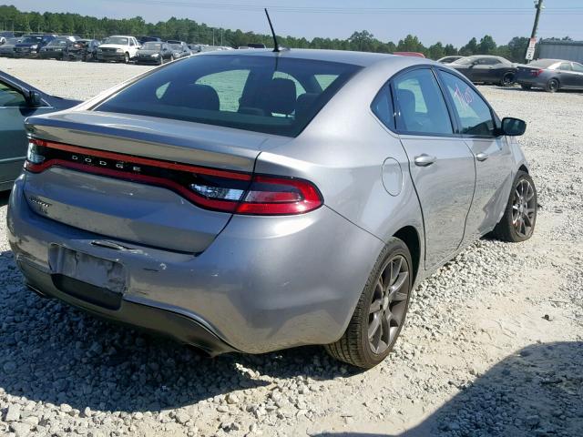 1C3CDFBB1GD752509 - 2016 DODGE DART SXT SILVER photo 4