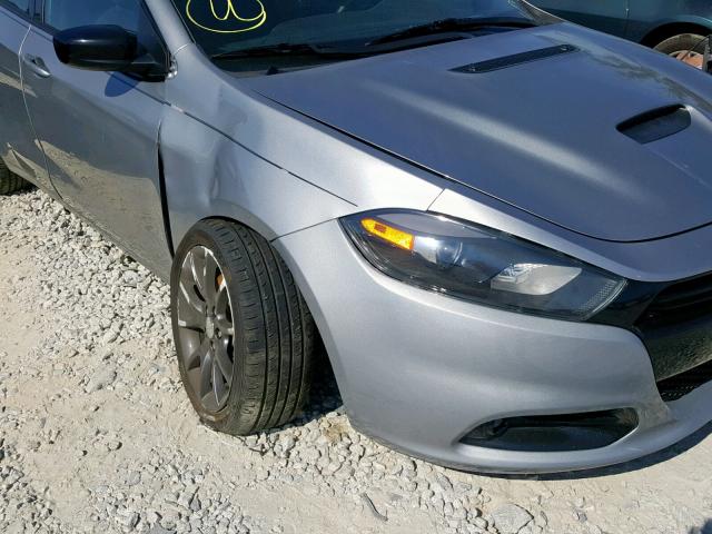 1C3CDFBB1GD752509 - 2016 DODGE DART SXT SILVER photo 9