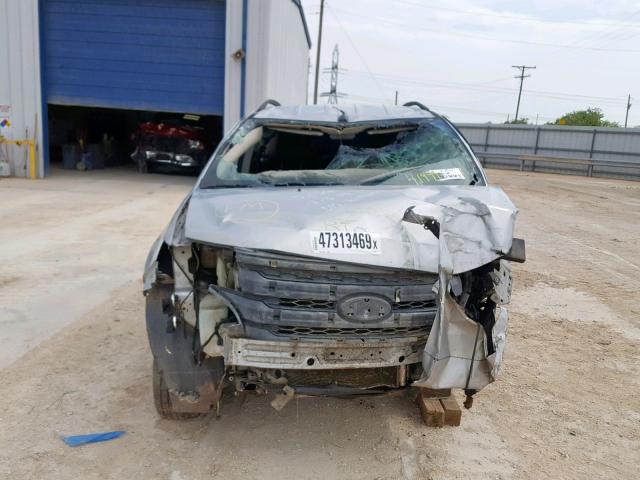 2FMDK3JC8BBA85236 - 2011 FORD EDGE SEL SILVER photo 9