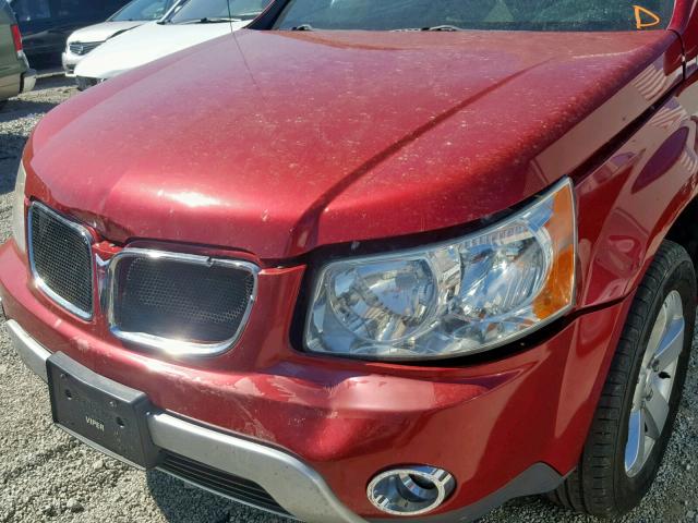 2CKDL73F766038044 - 2006 PONTIAC TORRENT BURGUNDY photo 9