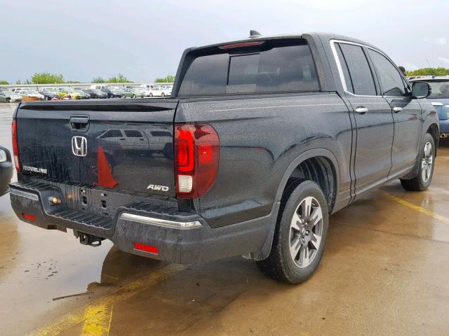 5FPYK3F78HB029219 - 2017 HONDA RIDGELINE BLACK photo 4