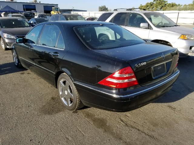 WDBNG75J2YA061642 - 2000 MERCEDES-BENZ S 500 BLACK photo 3