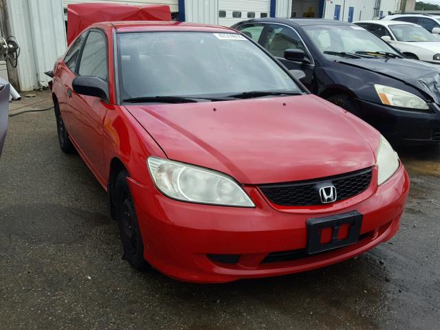 1HGEM221X5L076716 - 2005 HONDA CIVIC DX V RED photo 1