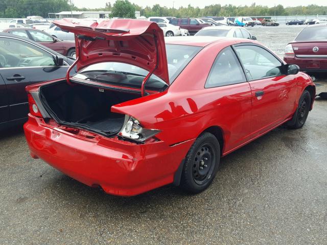 1HGEM221X5L076716 - 2005 HONDA CIVIC DX V RED photo 4