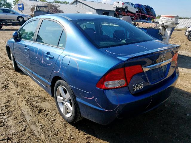 19XFA16629E006119 - 2009 HONDA CIVIC LX-S Mavi foto 3