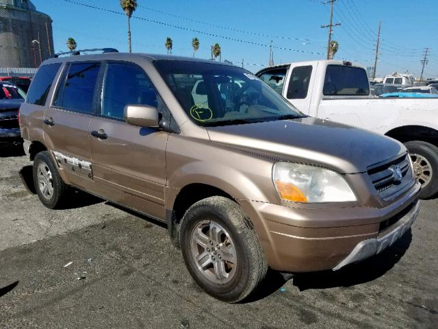 2HKYF18554H563268 - 2004 HONDA PILOT EXL TAN photo 1