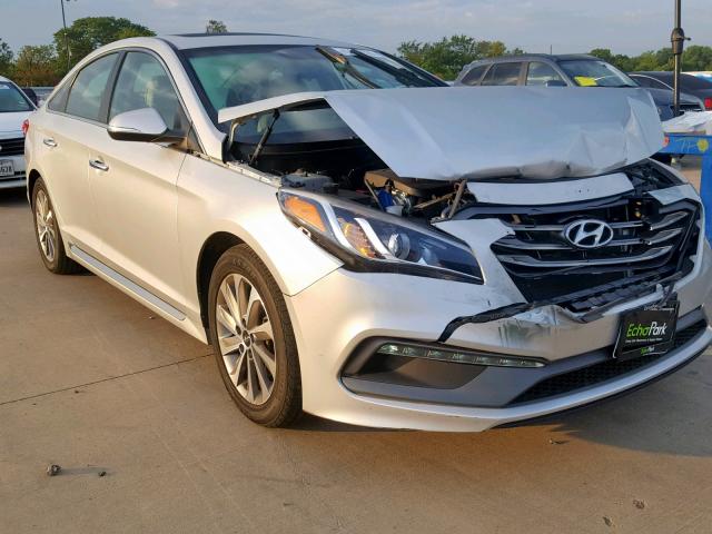 5NPE34AF7GH412520 - 2016 HYUNDAI SONATA SPO SILVER photo 1