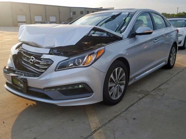 5NPE34AF7GH412520 - 2016 HYUNDAI SONATA SPO SILVER photo 2