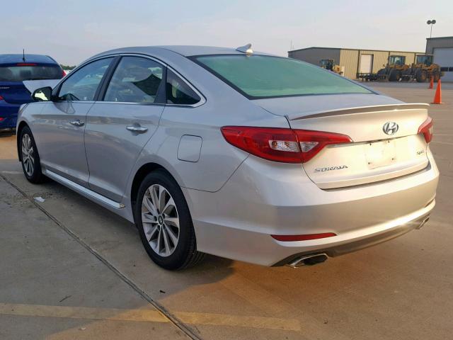 5NPE34AF7GH412520 - 2016 HYUNDAI SONATA SPO SILVER photo 3