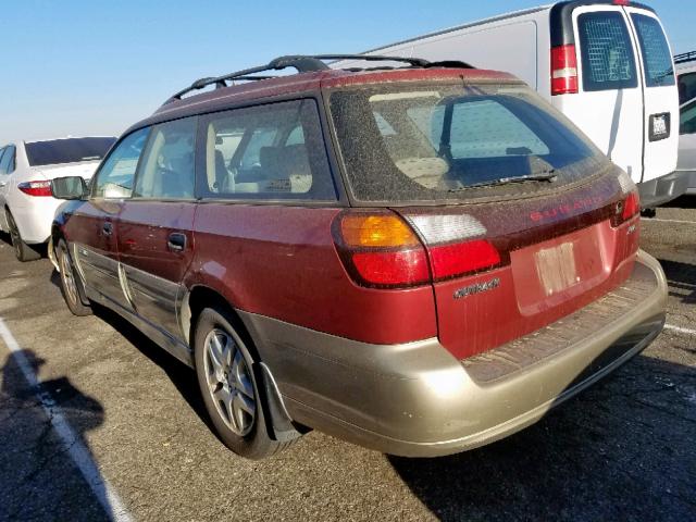 4S3BH675746601947 - 2004 SUBARU LEGACY OUT BURGUNDY photo 3