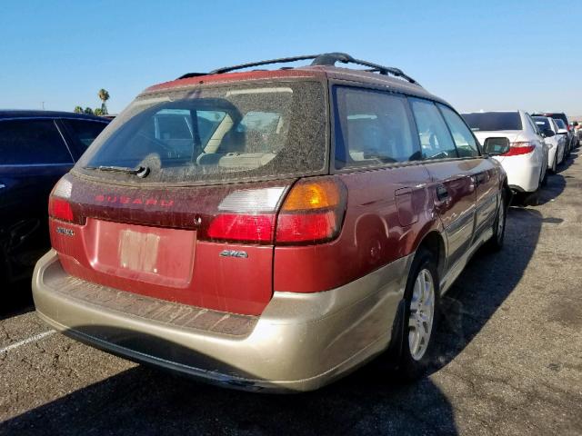 4S3BH675746601947 - 2004 SUBARU LEGACY OUT BURGUNDY photo 4