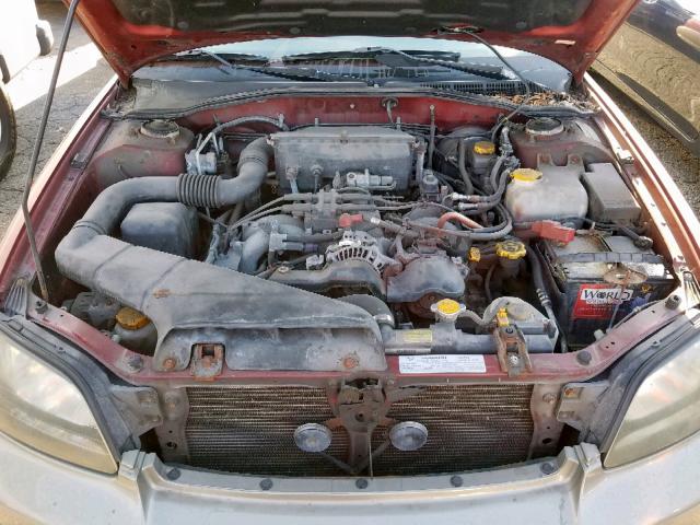 4S3BH675746601947 - 2004 SUBARU LEGACY OUT BURGUNDY photo 7