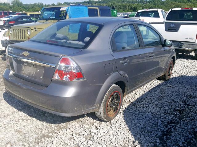 KL1TD5DE6AB086321 - 2010 CHEVROLET AVEO LS GRAY photo 4