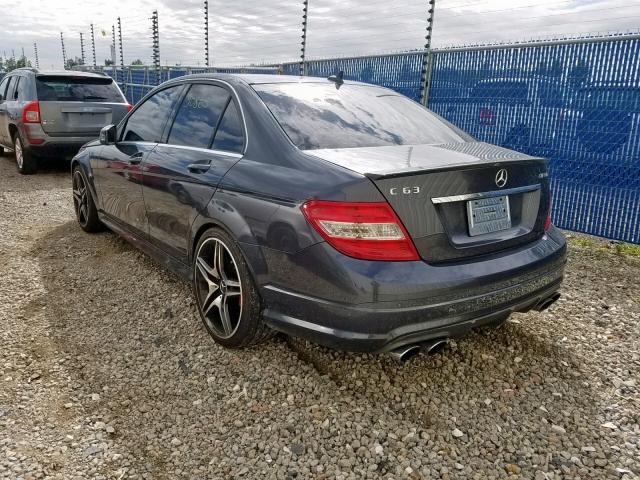 WDDGF7HB1AF499309 - 2010 MERCEDES-BENZ C 63 AMG GRAY photo 3