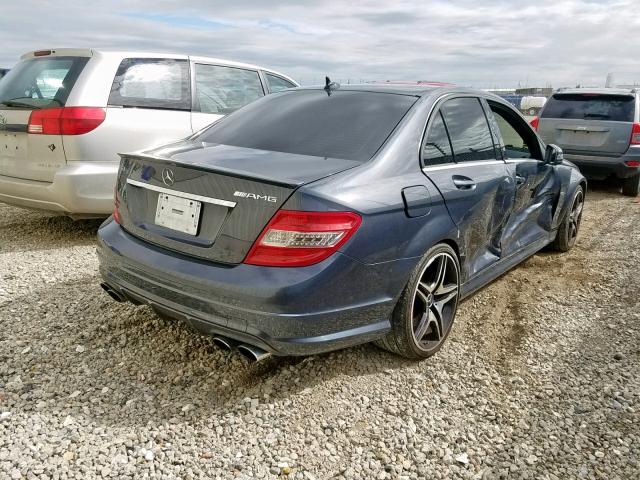 WDDGF7HB1AF499309 - 2010 MERCEDES-BENZ C 63 AMG GRAY photo 4