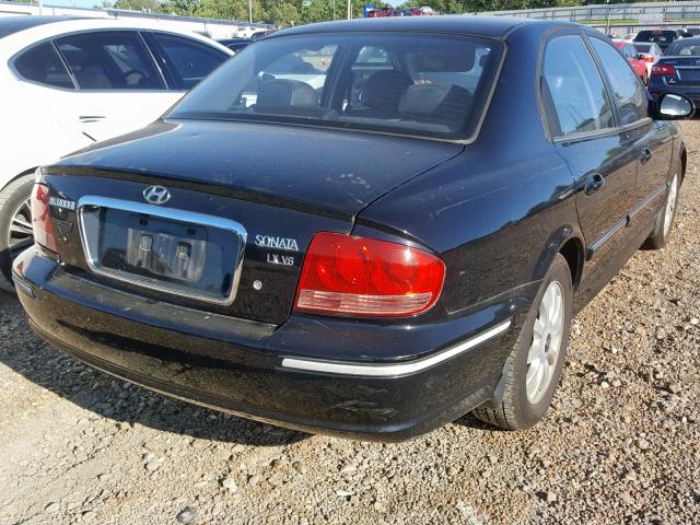 KMHWF35HX3A842587 - 2003 HYUNDAI SONATA GLS BLACK photo 4