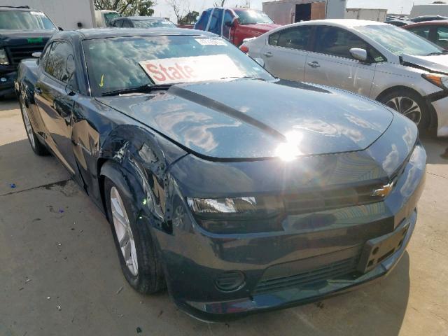 2G1FA1E33E9186557 - 2014 CHEVROLET CAMARO LS BLUE photo 1