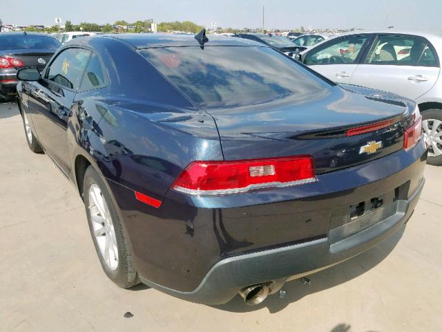 2G1FA1E33E9186557 - 2014 CHEVROLET CAMARO LS BLUE photo 3