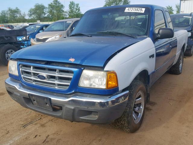 1FTYR14V31PB11560 - 2001 FORD RANGER SUP BLUE photo 2