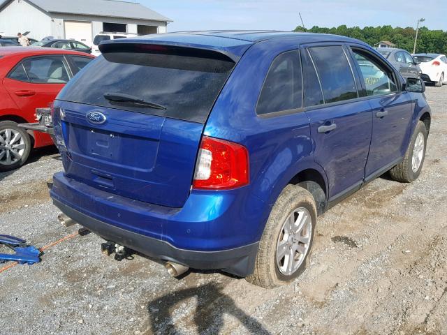 2FMDK3GC9DBA34712 - 2013 FORD EDGE SE BLUE photo 4