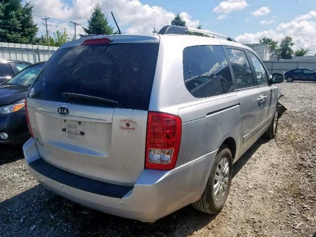 KNDMG4C7XC6479834 - 2012 KIA SEDONA LX SILVER photo 4