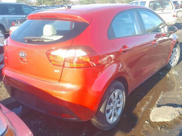 KNADM5A34D6228823 - 2013 KIA RIO LX RED photo 4