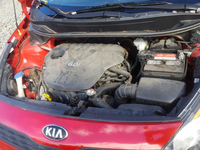 KNADM5A34D6228823 - 2013 KIA RIO LX RED photo 7