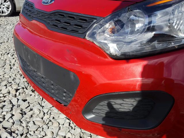 KNADM5A34D6228823 - 2013 KIA RIO LX RED photo 9