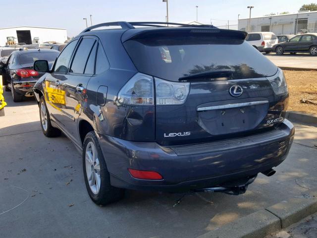 JTJGW31U482007031 - 2008 LEXUS RX 400H BLACK photo 3