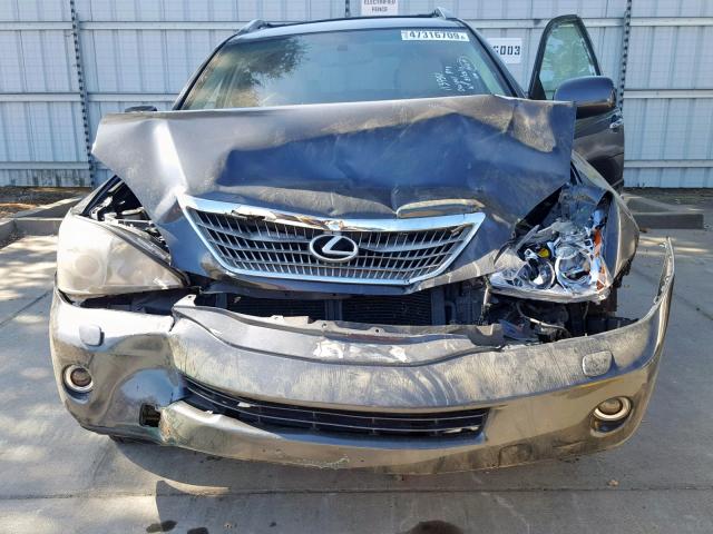 JTJGW31U482007031 - 2008 LEXUS RX 400H BLACK photo 7