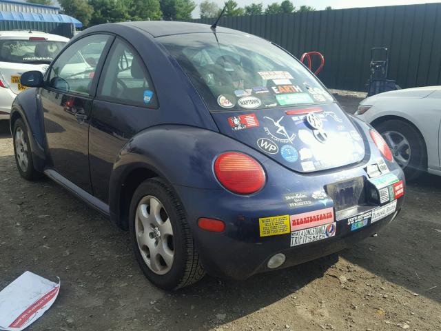 3VWCK21C22M411084 - 2002 VOLKSWAGEN NEW BEETLE BLUE photo 3