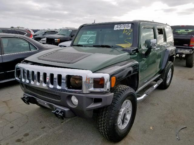 5GTDN136668202787 - 2006 HUMMER H3 GREEN photo 2