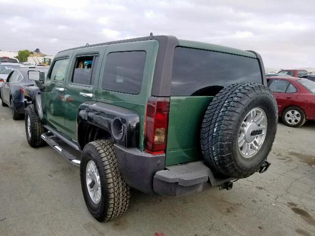 5GTDN136668202787 - 2006 HUMMER H3 GREEN photo 3