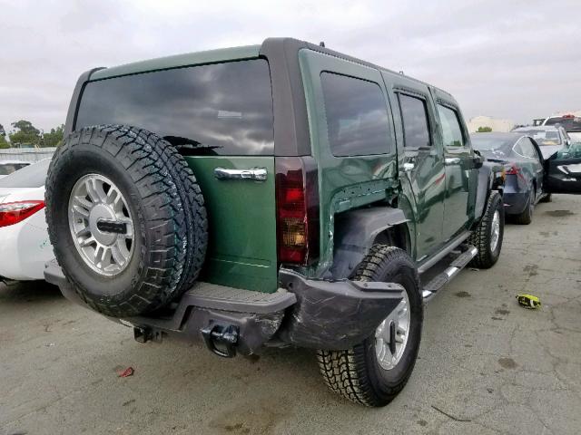 5GTDN136668202787 - 2006 HUMMER H3 GREEN photo 4