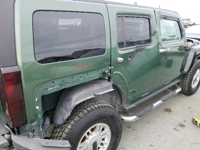 5GTDN136668202787 - 2006 HUMMER H3 GREEN photo 9