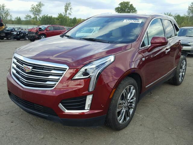 1GYKNERS0HZ305348 - 2017 CADILLAC XT5 PREMIU MAROON photo 2