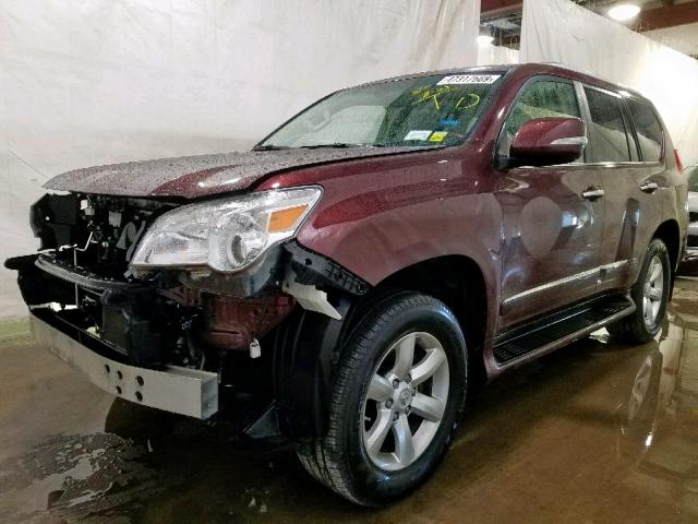 JTJBM7FX0C5047396 - 2012 LEXUS GX MAROON photo 2