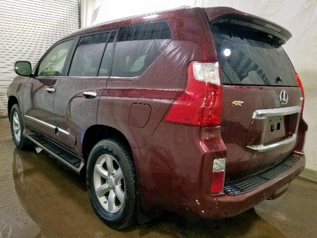 JTJBM7FX0C5047396 - 2012 LEXUS GX MAROON photo 3