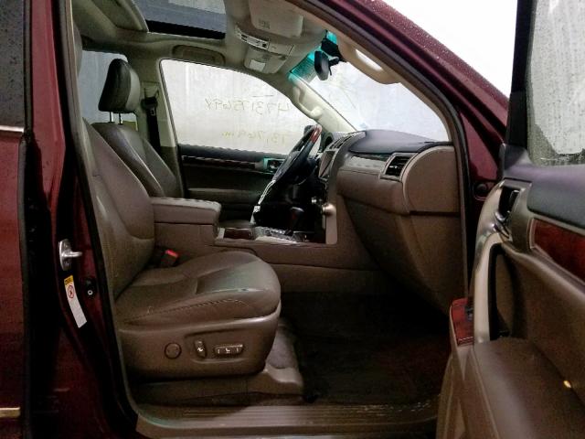 JTJBM7FX0C5047396 - 2012 LEXUS GX MAROON photo 5