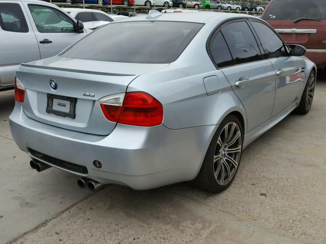 WBSVA93598E041491 - 2008 BMW M3 SILVER photo 4