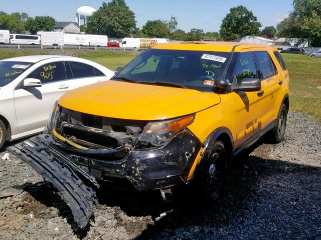 1FM5K8AR4EGC40786 - 2014 FORD EXPLORER P YELLOW photo 2