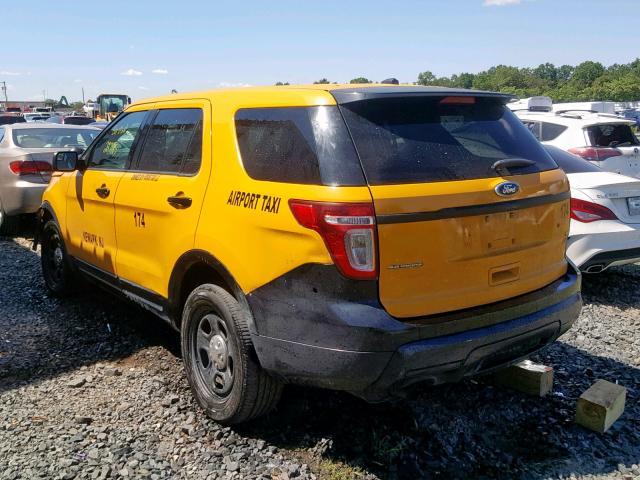 1FM5K8AR4EGC40786 - 2014 FORD EXPLORER P YELLOW photo 3