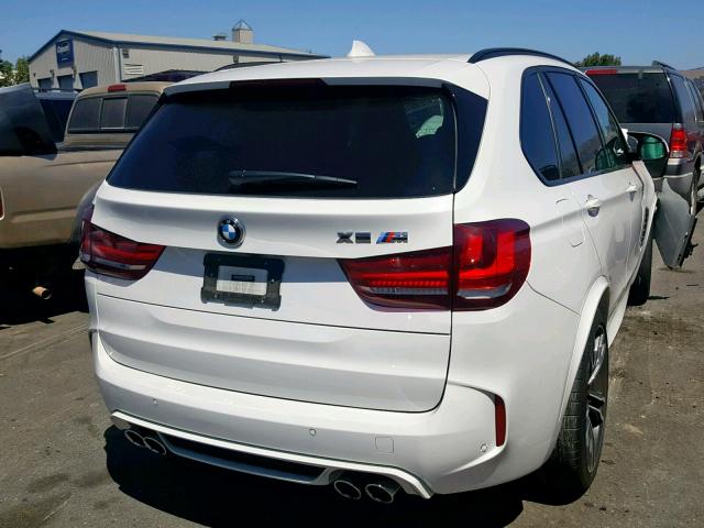 5YMKT6C32H0U39423 - 2017 BMW X5 M WHITE photo 4