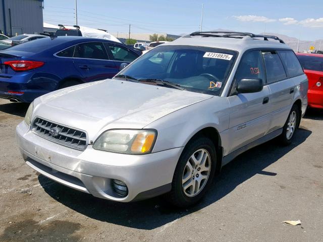 4S3BH675547623164 - 2004 SUBARU LEGACY OUT SILVER photo 2