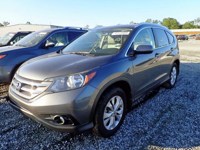 2HKRM3H78CH514670 - 2012 HONDA CR-V EXL GRAY photo 2