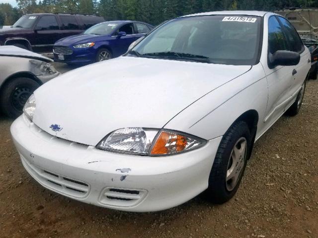 1G1JC524217412687 - 2001 CHEVROLET CAVALIER B WHITE photo 2