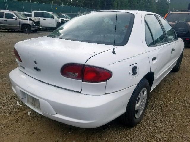 1G1JC524217412687 - 2001 CHEVROLET CAVALIER B WHITE photo 4